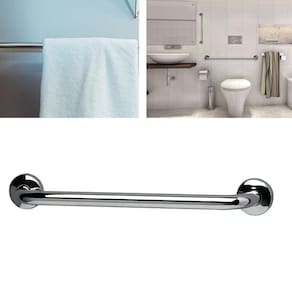 Barra Alça Apoio 40Cm Aço Inox Idoso Gestante Criança Pcd Acessibilidade Anti Queda Evita Acidentes Box Banheiro Corrimao Escada Varanda