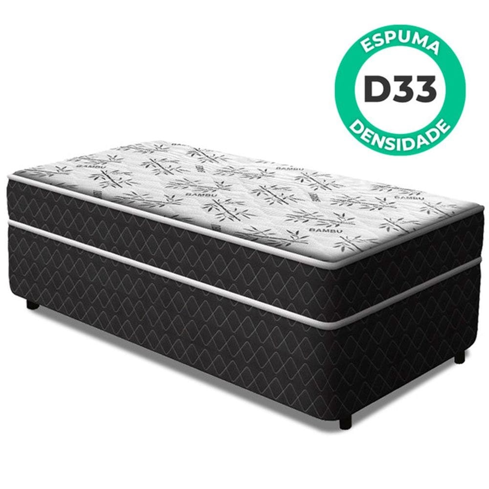 Cama Box Solteiro Conjugada Benfica Ortopédica Vstore 88x188x52cm