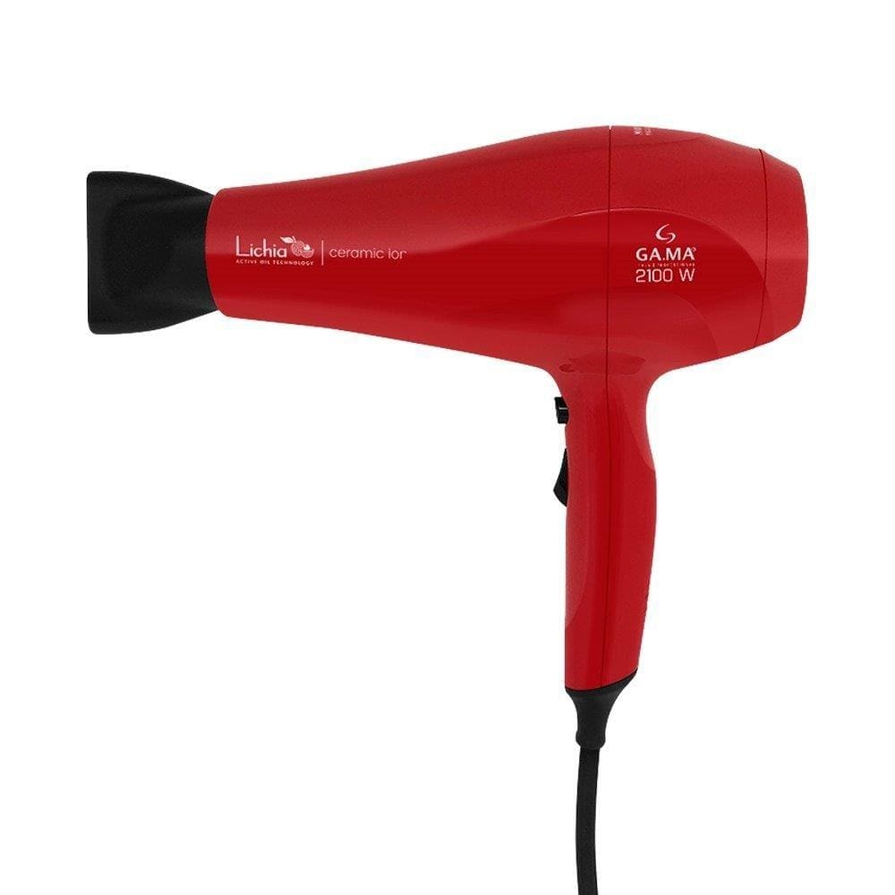 Secador de Cabelo Lichia Ceramic Ion com 2 Velocidades 2 Temperaturas 2100W, Vermelho, 220V