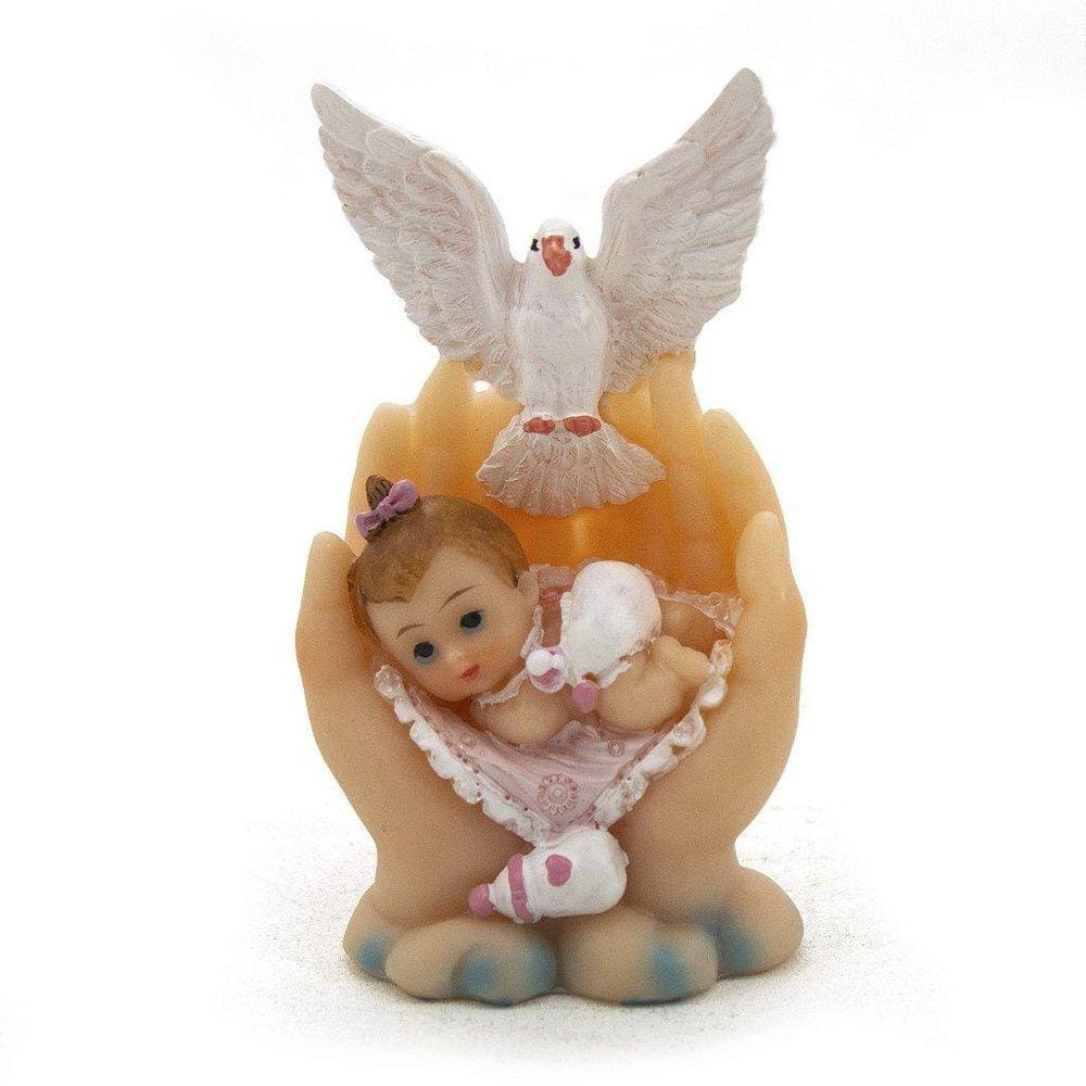 Imagem Mão De Deus Com Menina Resina 7 Cm