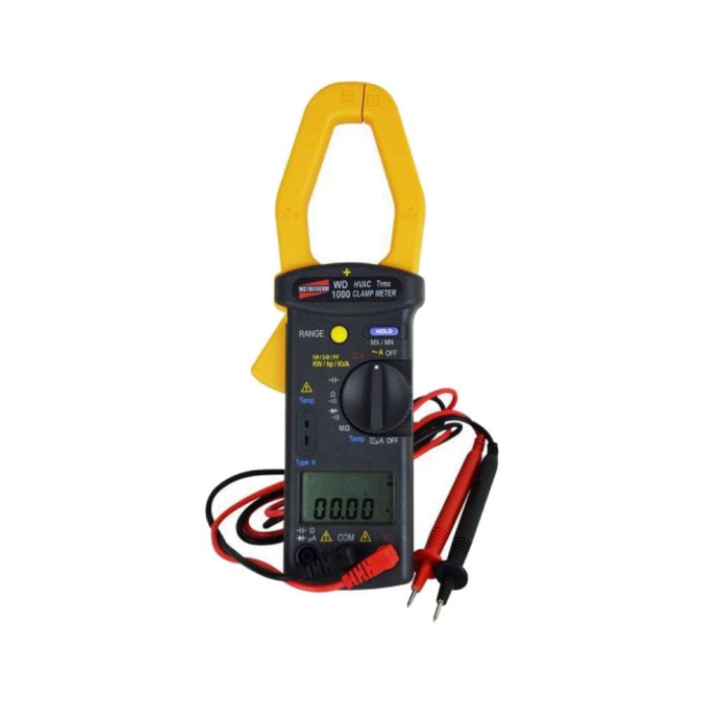 Alicate Wattímetro Digital Tensão Corrente Diodo Resistência Capacitância Hold Ponta Wd-1000 Portátil Instrutherm