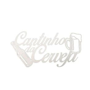 Cantinho Da Cerveja Em Mdf Branco [F031]