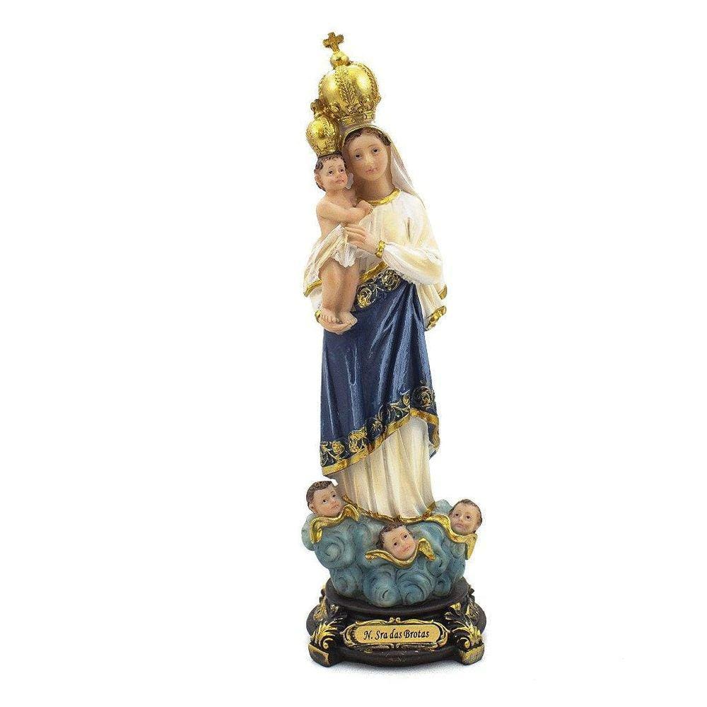 Imagem Nossa Senhora Das Brotas Importada Resina 25 Cm