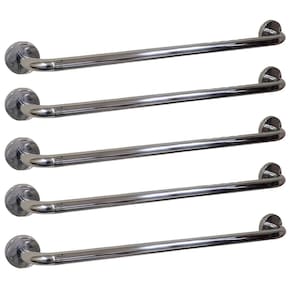 Alça Apoio Kit 5 Uni Aço Inox 50cm Idoso Acessibilidade Pcd Cadeirante Gestante Suporte Anti Queda Banho Box Banheiro