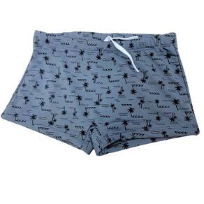 Sunga Boxer Infantil Juvenil Cinza Coqueiros Proteção UV 50
