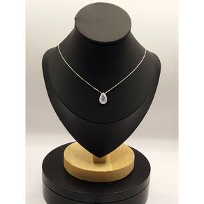 Colar Gota Pedra Natural Prata 925 Brilho & Elegância