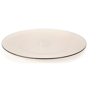 Centro De Mesa Giratório De Vidro Cor Champagne Forma 60Cm