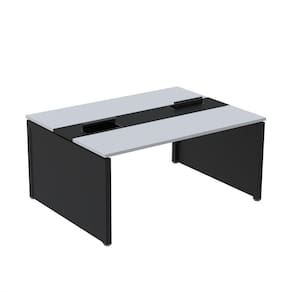 Mesa de Plataforma Dupla para 2 Pessoas Corporativa 150x140/2p Cinza/Preto