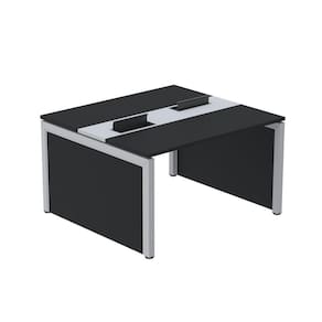 Mesa de Plataforma Dupla para 2 Pessoas Corporativa 160x140/2p Preto/Cinza