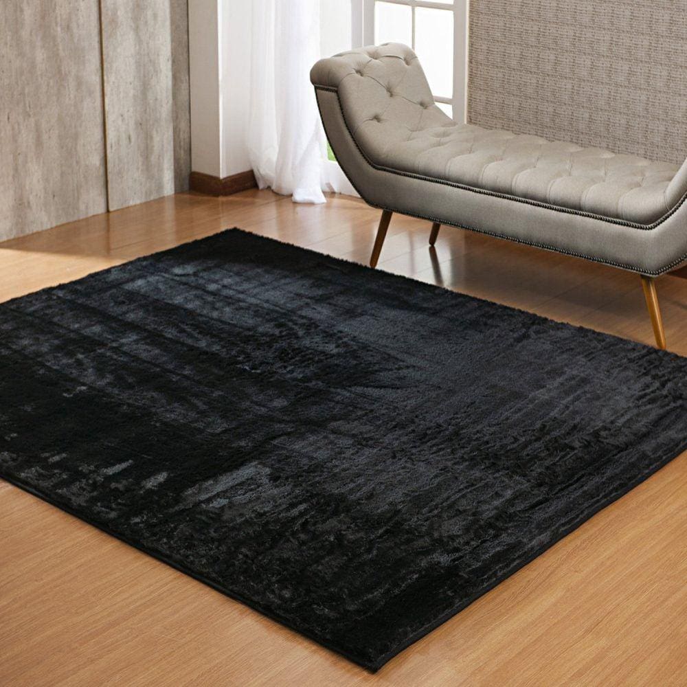 Tapete de Pele 1,50m x 2,00m Albany Niazitex Preto
