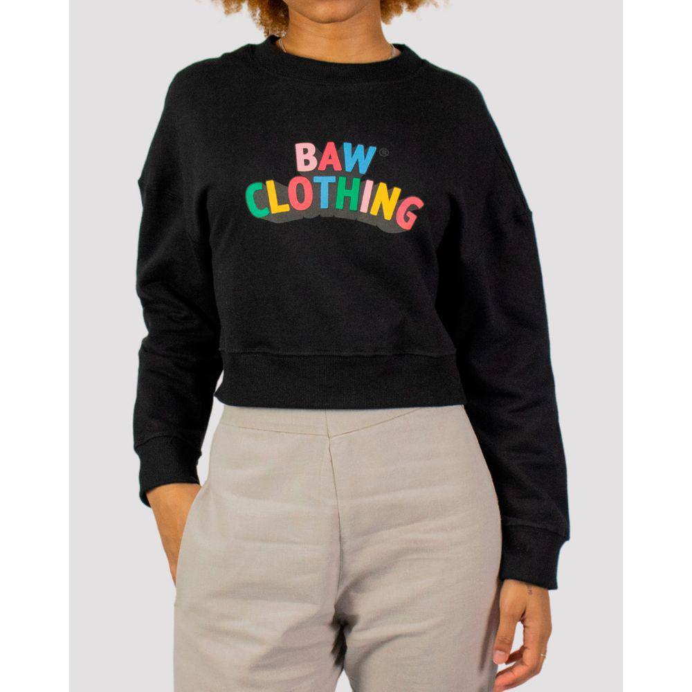 Moletom Baw Clothing Cropped Youngs - Preto - Preto - PP