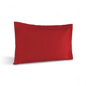 Porta Travesseiro Avulso Percal 180 Fios Silver Vermelho