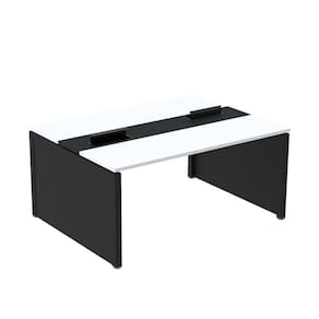 Mesa de Plataforma Dupla para 2 Pessoas Corporativa 160x140/2p Branco/Preto
