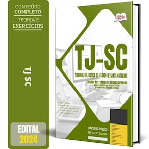 Apostila Tj Sc 2024 - Comum Aos Cargos De Ensino Superior