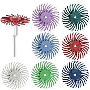 Kit Disco Roda De Cerdas 9 Peças De Polimento Micro Retífica