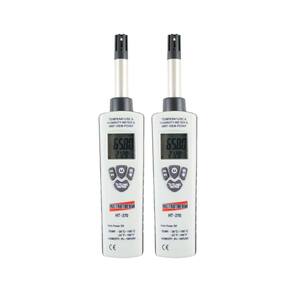 Kit 2 Termo Higrômetro Psicrômetro Digital Temperatura Umidade Bulbo Ponto Orvalho Ht-270 Portátil Instrutherm Estojo