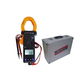 Kit Wattímetro Digital Cat III 600V A 1500A True Rms Função Pico Harmônicas Wd-2000 Portátil Instrutherm Estojo Maleta