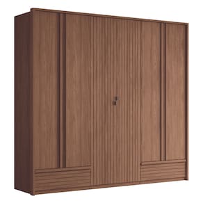 Guarda Roupa Casal 6 Portas Ripado Atlanta Jatobá