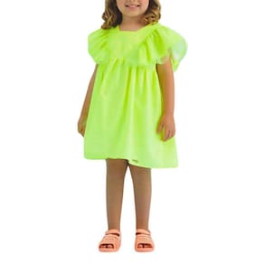 Vestido Infantil Verão Mon Sucre Verde Neon tam 4