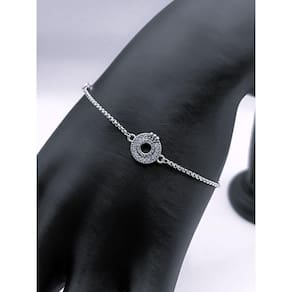 Pulseira Prata 925 Zircônia Cravejada Regulável: Brilho & Sofisticação