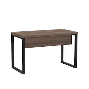 Mesa de Escritório Madeira 170x70x75cm M170/70pe40tub Noce Naturalle/Preto