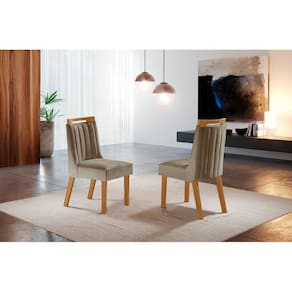 Cadeiras para Mesa de Jantar Estofada - Lottus - LJ Móveis