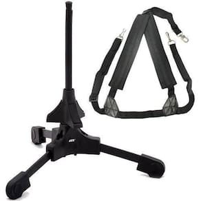 Kit Suporte Para Sax Flauta Clarinete Com Correia Saxofone