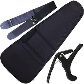 Kit Capa Luxo Violão Folk + Capotraste + Correia
