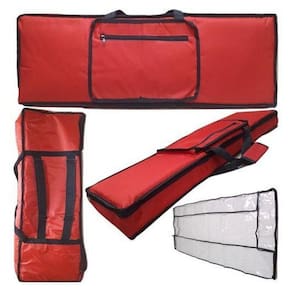 Kit Capa Teclado Roland Fantom Fa76 Vermelho + Cobertura