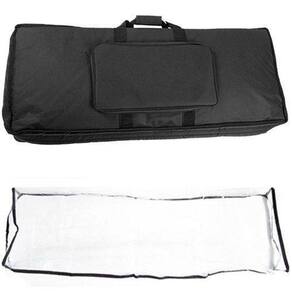 Kit Capa Bag Para Teclado Musical 5/8 + Capa De Cobertura