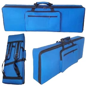 Capa Bag Teclado Musical Acolchoado 135X35 Azul Royal Carbon