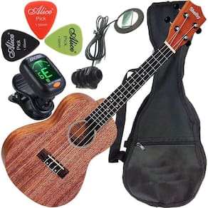 Kit Completo Ukulele Concerto Eletroacústico Shelby Su23M