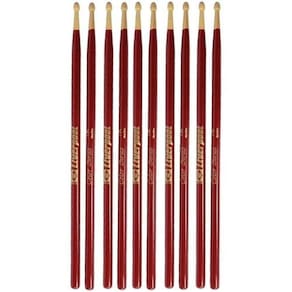5 Pares Baqueta Color Series 7A Marfim Vermelha Liverpool