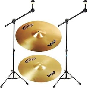 Kit 2 Pedestal Girafa Ask Pratos Bateria B12G + Pratos Orion