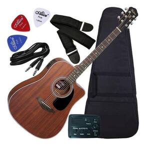 Kit Violão Hofma Hmf 250 Folk Eletroacústico Aço Stnt Capa