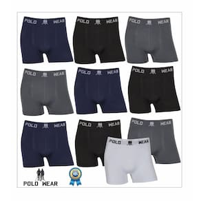 10 Cuecas Masculinas Box Microfibra Polo Wear