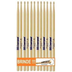 Baqueta 5A Hickory Ponta De Madeira 6 Pares Hy 5Am Liverpool