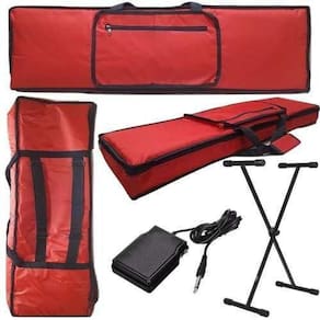 Kit Capa Para Teclado Behringer Umx-610 Com Pedal + Suporte