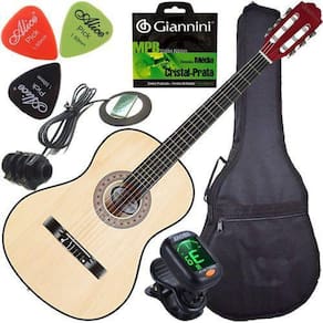 Kit Violão Barato Eletroacústico Cordas Aço + Capa Queens