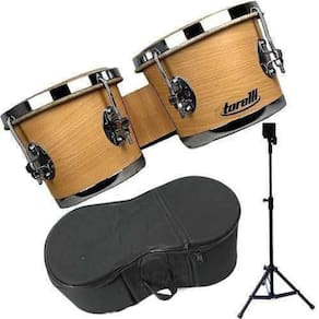 Kit Bongô Torelli Tb010 Natural 6X7 Com Pedestal E Capa