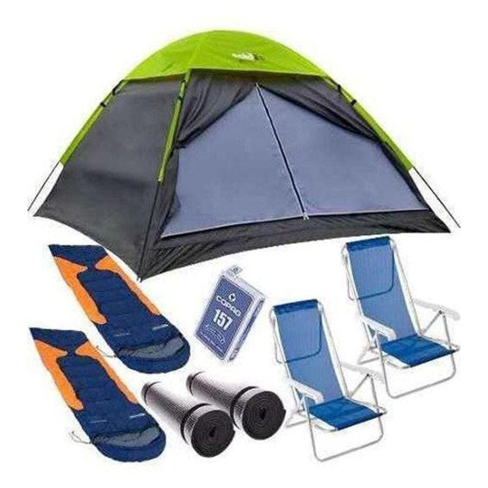 Kit Acampamento Praia Barraca Echolife Weekend 3 Pessoas