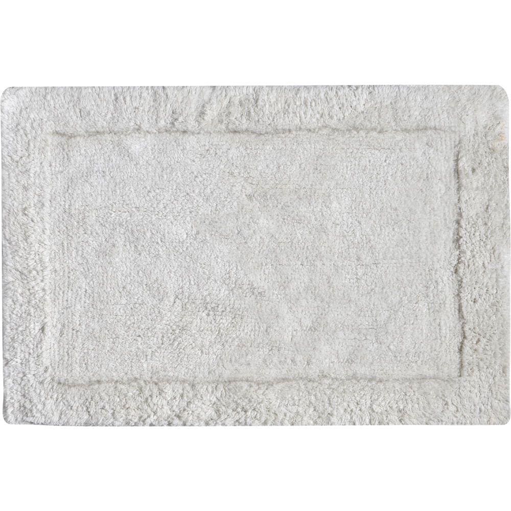 Tapete De Banheiro Algodão Retangular Vizapi Kota 50X70Cm Branco Off White