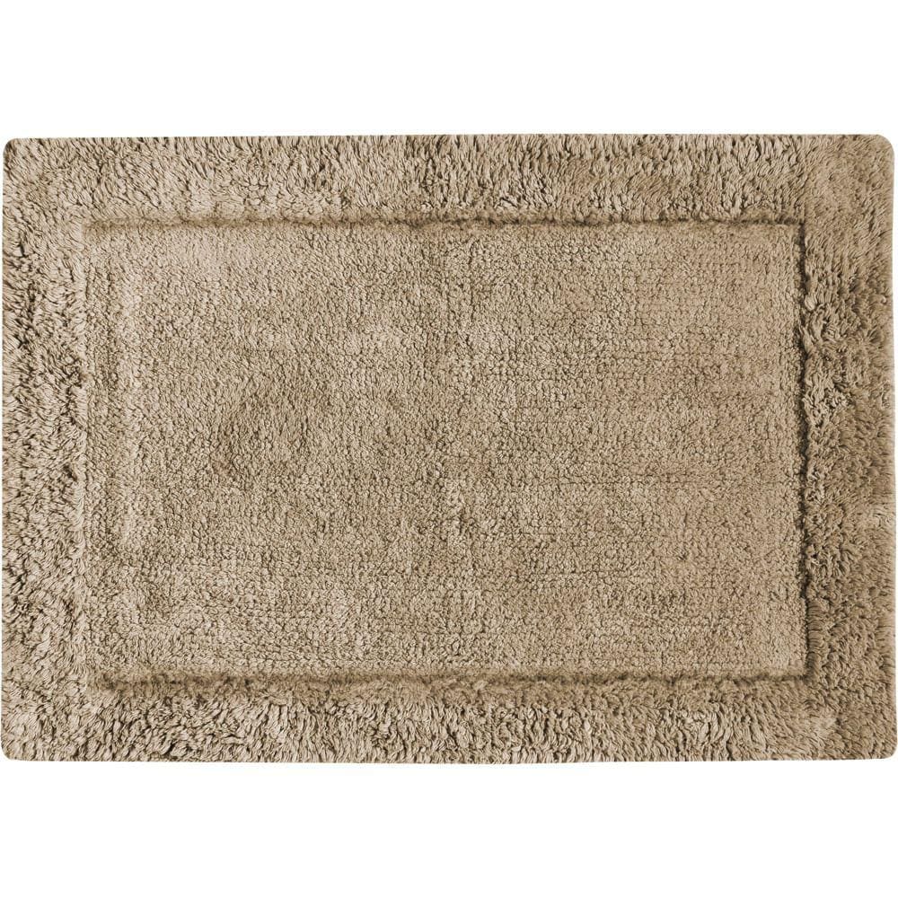 Tapete De Banheiro Algodão Retangular Vizapi Kota 50X70Cm Bege
