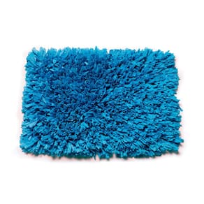 Tapete De Quarto Retangular Vizapi Satara Vz1130 100X150Cm Azul Turquesa
