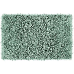 Tapete De Banheiro Quarto Corredor Retangular Vizapi Agra 70X120Cm Verde Acqua