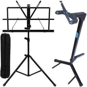 Kit Estante Partitura + Suporte G3S Ask Violão, Guitarra