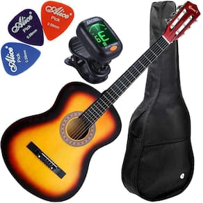 Kit Violão Barato Clássico Estudante Acústico Nylon Sunburst