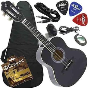 Kit Cavaco Canhoto Eletroacústico Spruce Cs14 Bk Giannini