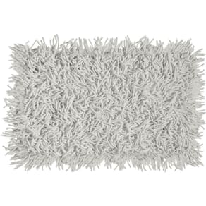 Tapete De Quarto Algodão Retangular Vizapi Thane 100X150Cm Cinza Off White