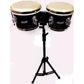 Kit Bongô Torelli Tb011 De Madeira 7X8 Com Suporte Pedestal